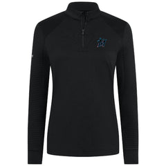 Miami Marlins Levelwear Women's Power Insignia 2.0 Quarter-Zip Pullover Top - MLB Pullover