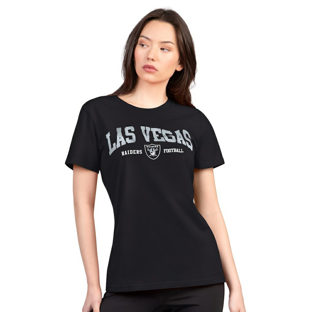Las Vegas Raiders G-III 4Her by Carl Banks Women's Super-Slim Lightweight Winning Crew T-Shirt | NFL Hot
