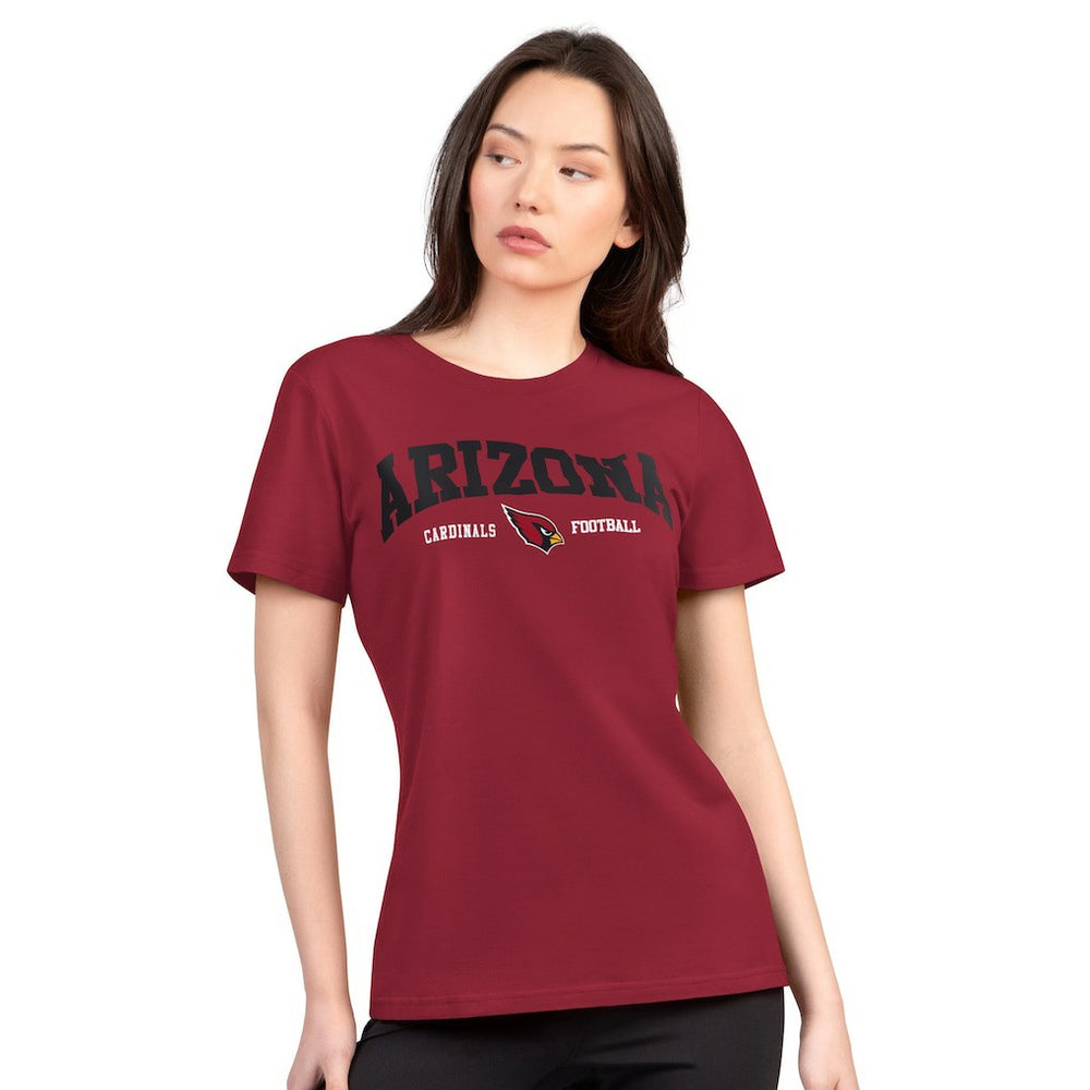 Arizona Cardinals G-III 4Her by Carl Banks Women's Super-Slim Lightweight Winning Crew T-Shirt | NFL Sale