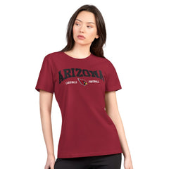 Arizona Cardinals G-III 4Her by Carl Banks Women's Super-Slim Lightweight Winning Crew T-Shirt | NFL Sale