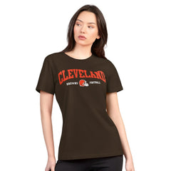 Cleveland Browns G-III 4Her by Carl Banks Women's Super-Slim Lightweight Winning Crew T-Shirt | NFL Discount