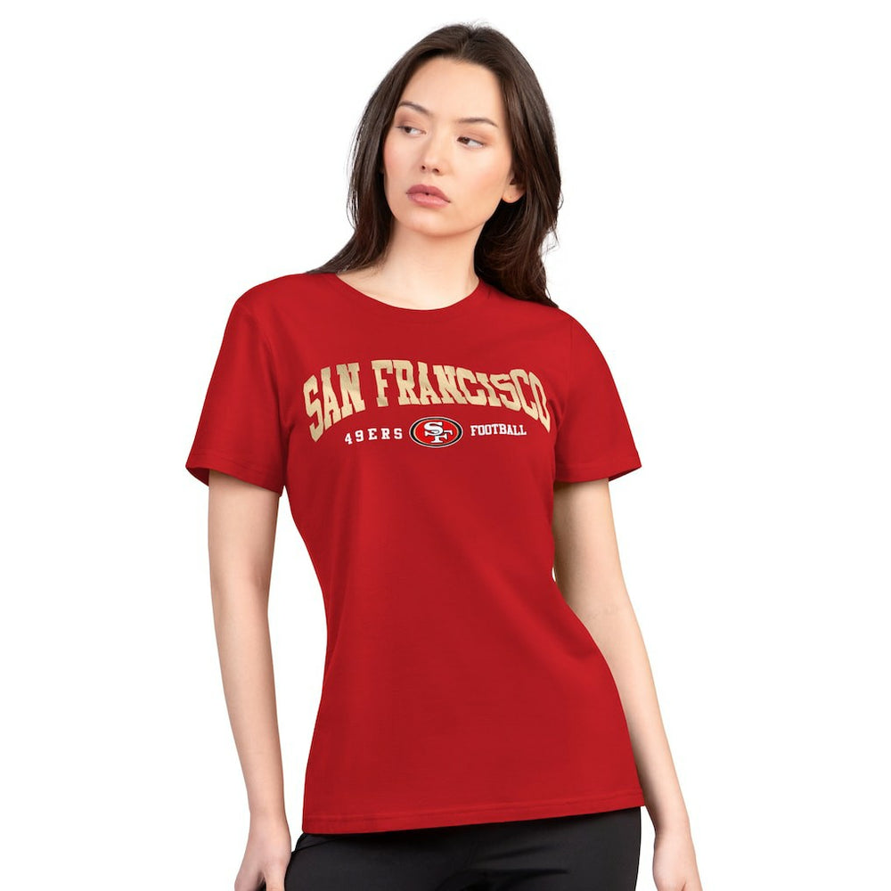 San Francisco 49ers G-III 4Her by Carl Banks Women's Super-Slim Lightweight Winning Crew T-Shirt | NFL Sale