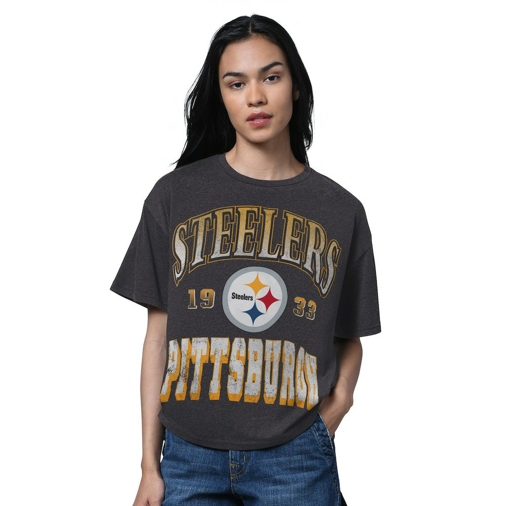 Pittsburgh Steelers Starter Women's Oversized Hall of Fame T-Shirt | NFL Discount