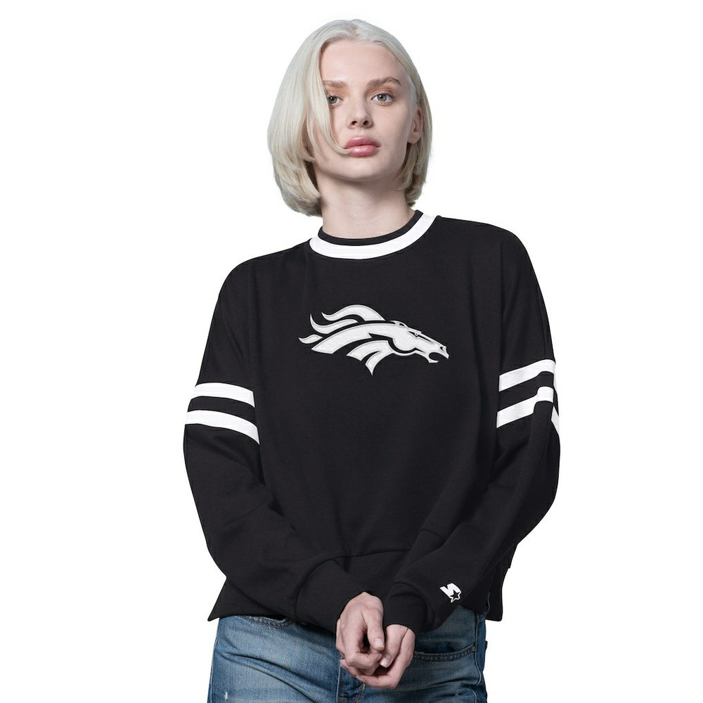 Denver Broncos Starter Women's Rally Drop Shoulder Cropped Sweatshirt | NFL Online