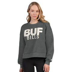 Buffalo Bills Starter Women's Show Up Cropped Fleece Pullover Sweatshirt | NFL Discount