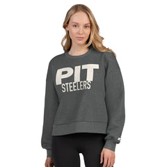 Pittsburgh Steelers Starter Women's Show Up Cropped Fleece Pullover Sweatshirt | NFL Near me