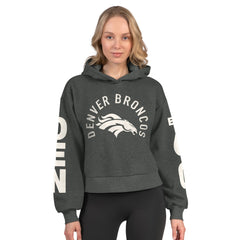 Denver Broncos Starter Women's Star Player Cropped Fleece Pullover Hoodie | NFL Near me