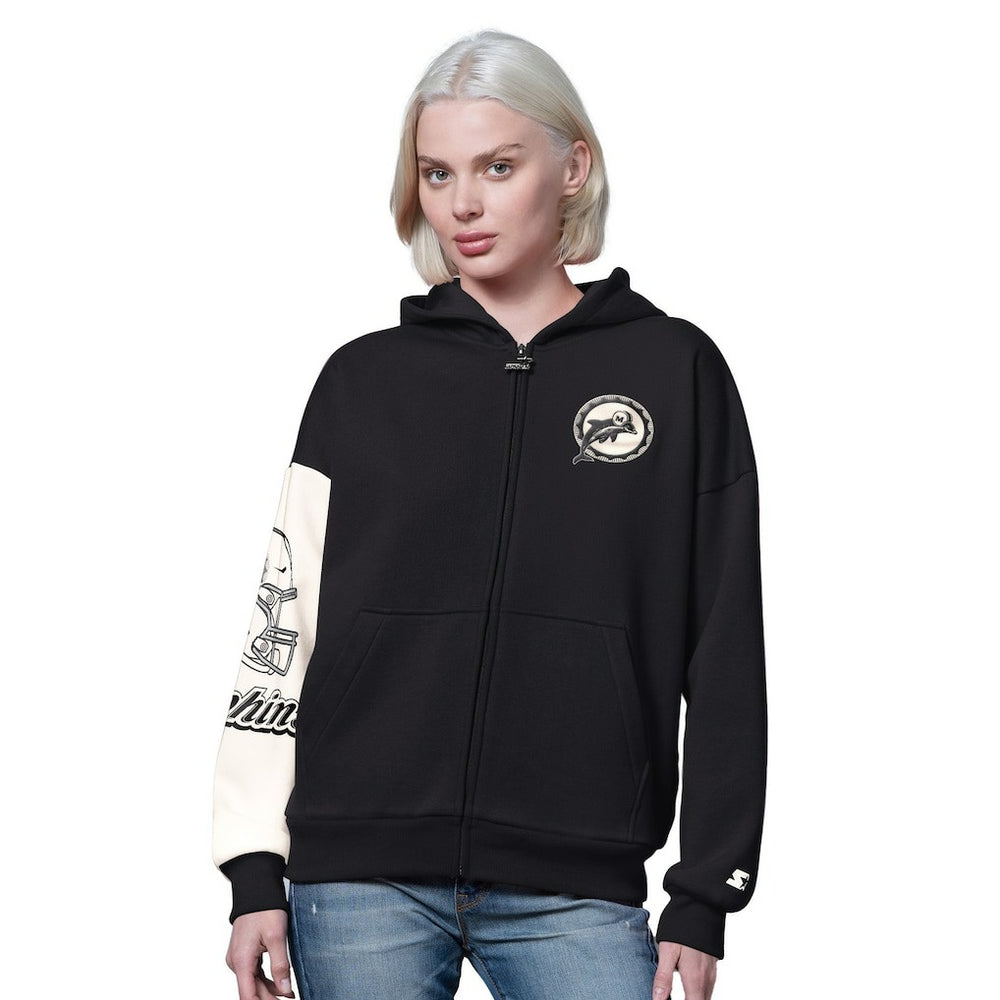 Miami Dolphins Starter Women's 4th Down Full-Zip Hoodie | NFL Near me