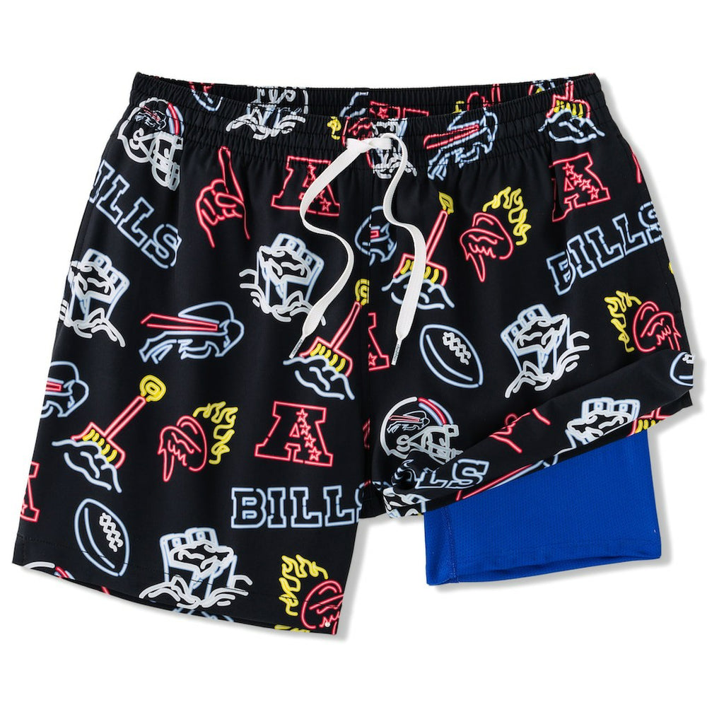Buffalo Bills Chubbies The Neon 5.5" Classic Lined Swim Trunks | NFL Discount