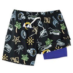 Los Angeles Rams Chubbies The Neon 5.5" Classic Lined Swim Trunks | NFL On sale