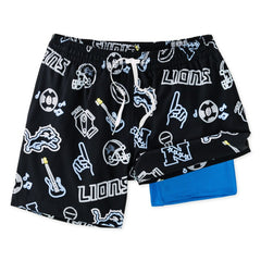 Detroit Lions Chubbies The Neon 5.5" Classic Lined Swim Trunks | NFL Discount