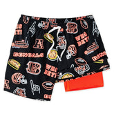 Cincinnati Bengals Chubbies The Neon 5.5" Classic Lined Swim Trunks | NFL Sale