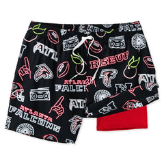 Atlanta Falcons Chubbies The Neon 5.5" Classic Lined Swim Trunks | NFL Discount