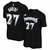 Black Rudy Gobert Minnesota Timberwolves Unisex Name & Number T-Shirt | NBA