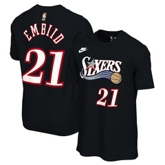 Black Joel Embiid Philadelphia 76ers Unisex Name & Number T-Shirt | NBA