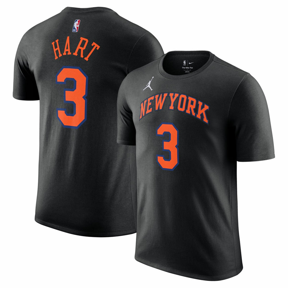 Black Josh Hart New York Knicks Jordan Brand Unisex Name & Number T-Shirt | NBA
