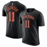 Black Jalen Brunson New York Knicks Jordan Brand Unisex Name & Number T-Shirt | NBA