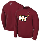 Red Miami Heat Jordan Brand Statement Edition Sweatshirt | NBA