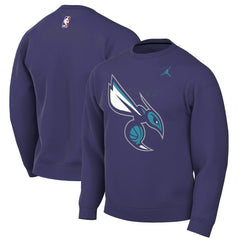 Purple Charlotte Hornets Jordan Brand Statement Edition Sweatshirt | NBA