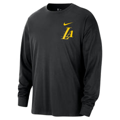 Black Los Angeles Lakers 2025/26 City Edition Remix Essential Logo Long Sleeve T-Shirt | NBA