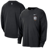 Black Brooklyn Nets 2025/26 City Edition Remix Essential Logo Long Sleeve T-Shirt | NBA