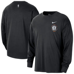 Black Brooklyn Nets 2025/26 City Edition Remix Essential Logo Long Sleeve T-Shirt | NBA