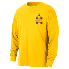 Yellow Charlotte Hornets Jordan Brand 2025/26 City Edition Remix Essential Logo Long Sleeve T-Shirt | NBA