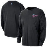 Black Chicago Bulls 2025/26 City Edition Remix Essential Logo Long Sleeve T-Shirt sale | NBA
