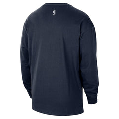 Navy Oklahoma City Thunder 2025/26 City Edition Remix Essential Logo Long Sleeve T-Shirt | NBA