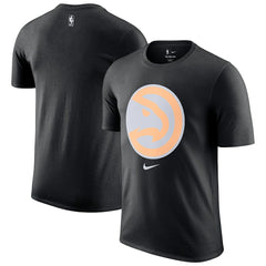 Black Atlanta Hawks 2025/26 City Edition Remix Essential Logo T-Shirt | NBA