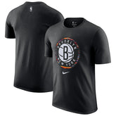 Black Brooklyn Nets 2025/26 City Edition Remix Essential Logo T-Shirt | NBA