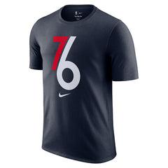Navy Philadelphia 76ers 2025/26 City Edition Remix Essential Logo T-Shirt | NBA