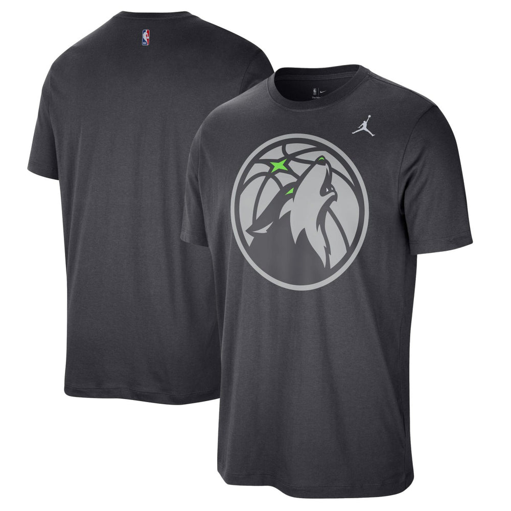 Anthracite Minnesota Timberwolves Jordan Brand Statement Edition Essential T-Shirt | NBA