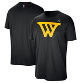 Black Golden State Warriors Jordan Brand Statement Edition Essential T-Shirt sale | NBA