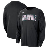 Black Memphis Grizzlies Unisex Classic Edition Hardwood Classics Essential Logo Long Sleeve T-Shirt | NBA