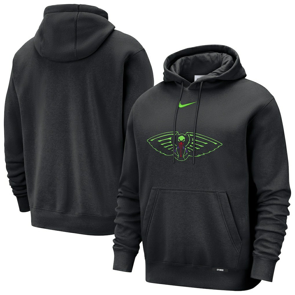 Black New Orleans Pelicans 2025/26 City Edition Essential Logo Remix Hoodie | NBA