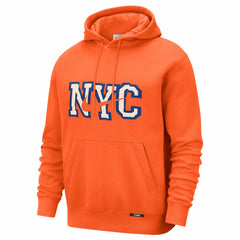 Orange New York Knicks 2025/26 City Edition Essential Logo Remix Hoodie | NBA