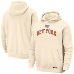 Natural New York Knicks 2025/26 City Edition Essential Remix Club Hoodie | NBA