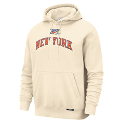 Natural New York Knicks 2025/26 City Edition Essential Remix Club Hoodie | NBA
