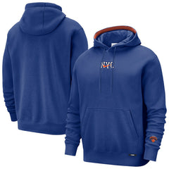 Blue New York Knicks 2025/26 City Edition Courtside Remix Premium Hoodie | NBA