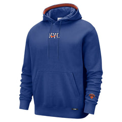 Blue New York Knicks 2025/26 City Edition Courtside Remix Premium Hoodie | NBA