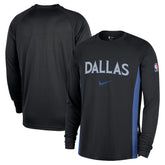 Black Dallas Mavericks 2025/26 City Edition Authentic Pregame Dri-FIT Long Sleeve Shooting T-Shirt sale | NBA