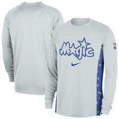Silver Orlando Magic 2025/26 City Edition Authentic Pregame Dri-FIT Long Sleeve Shooting T-Shirt | NBA