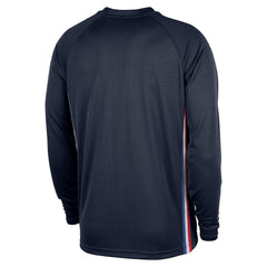 Navy Philadelphia 76ers 2025/26 City Edition Authentic Pregame Dri-FIT Long Sleeve Shooting T-Shirt | NBA