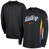 Black Phoenix Suns 2025/26 City Edition Authentic Pregame Dri-FIT Long Sleeve Shooting T-Shirt | NBA