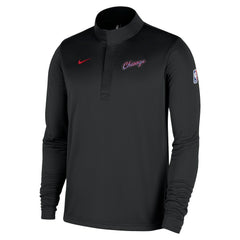 Black Chicago Bulls 2025/26 City Edition Remix Authentic Coaches Dri-FIT Half-Zip Top | NBA