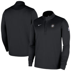 Black Brooklyn Nets 2025/26 City Edition Remix Authentic Coaches Dri-FIT Half-Zip Top | NBA