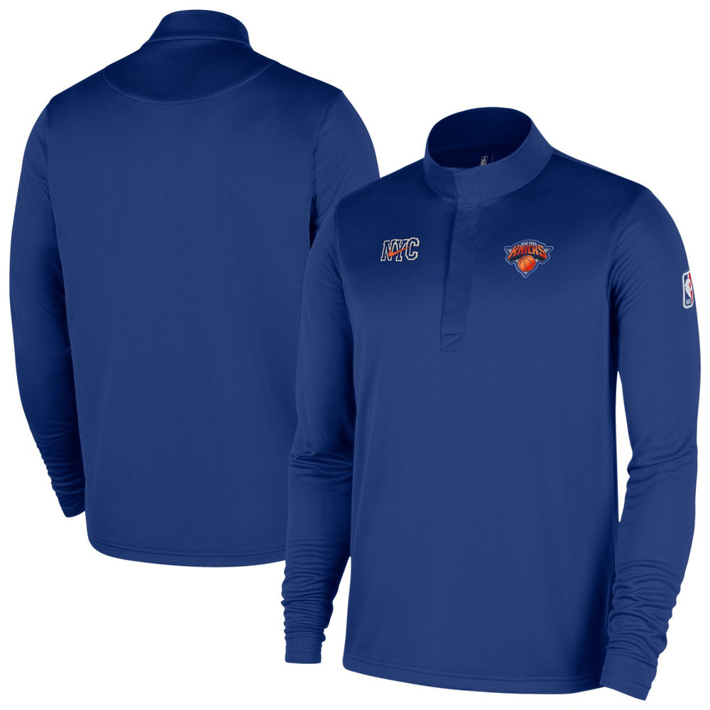 Blue New York Knicks 2025/26 City Edition Remix Authentic Coaches Dri-FIT Half-Zip Top | NBA