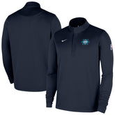 Navy Oklahoma City Thunder 2025/26 City Edition Remix Authentic Coaches Dri-FIT Half-Zip Top | NBA
