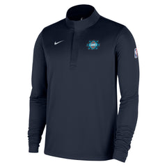 Navy Oklahoma City Thunder 2025/26 City Edition Remix Authentic Coaches Dri-FIT Half-Zip Top | NBA